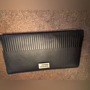 VERSACE - GIANNI VERSACE LEATHER LONG WALLET - checkbook / AUTHENTIC